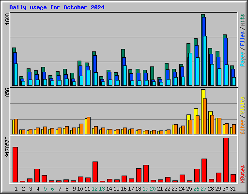 Daily usage for October 2024