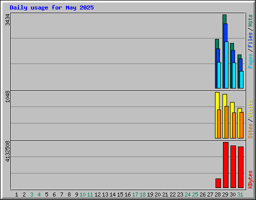Daily usage for May 2025