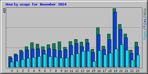 Hourly usage for November 2024