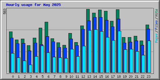 Hourly usage for May 2025