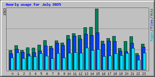 Hourly usage for July 2025