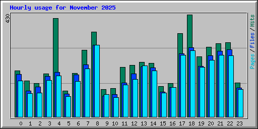 Hourly usage for November 2025